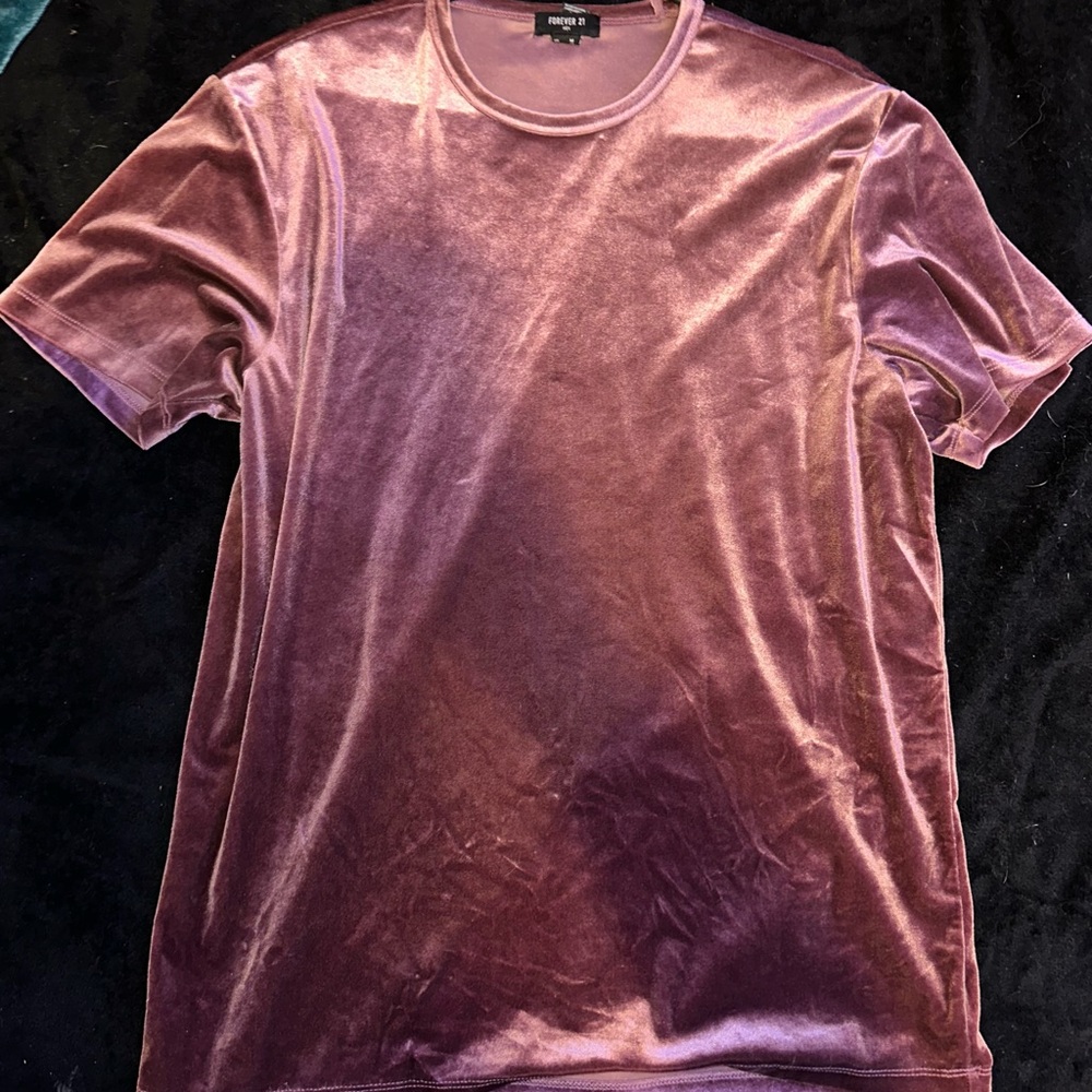 Red/Pink Velvet Shirt - Forever 21 Men